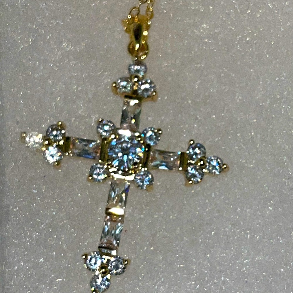 Cross Cubic Zirconia Necklace